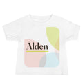 Alden name baby tee · English, “old friend”, white, front