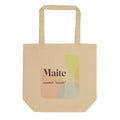 Bolsa de tela con el nombre Maite · español, "amada", ostra, frente