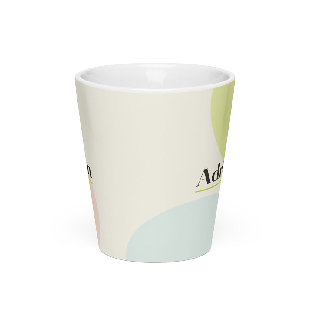 Adrian name latte mug, white, front