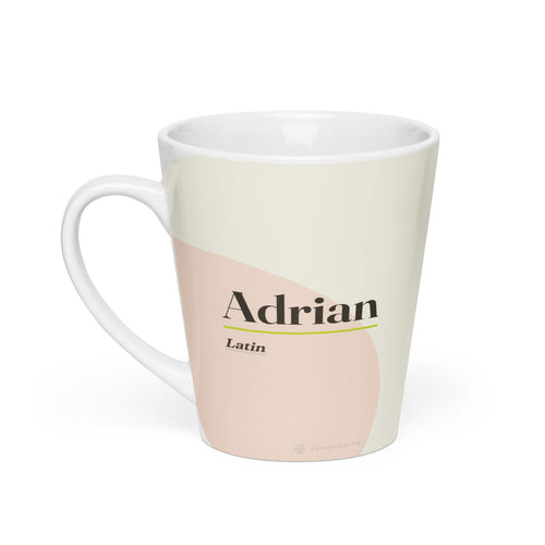 Adrian name latte mug · Latin, white, default