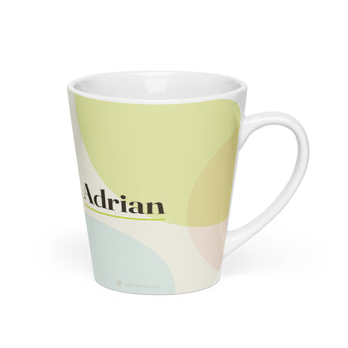 Adrian name latte mug, white, right