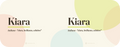Taza con el nombre Kiara · italiano, "clara, brillante, célebre", blanco