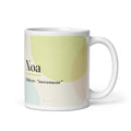 Noa name mug · Hebrew, “movement”, white, default