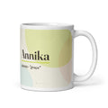 Caneca com o nome Annika · alemão, "graça", branco, vista principal