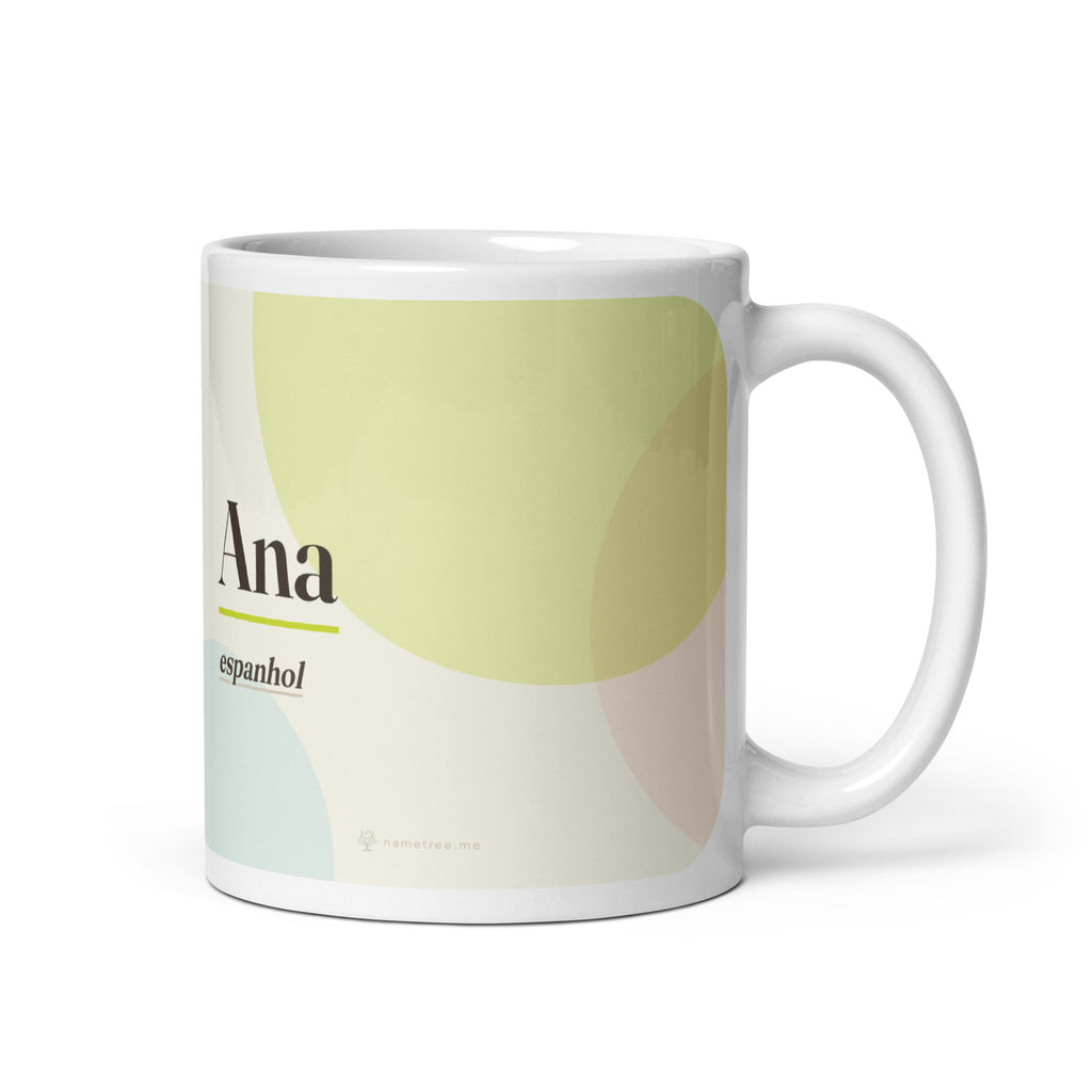 Caneca com o nome Ana · espanhol, branco, vista principal