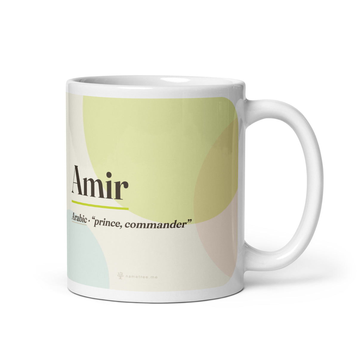 Amir name mug · Arabic, “prince, commander”, white, default