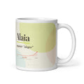 Taza Alaia con su curva de popularidad · español, "alegre", blanco, vista principal