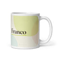 Taza con el nombre Franco, blanco, vista principal